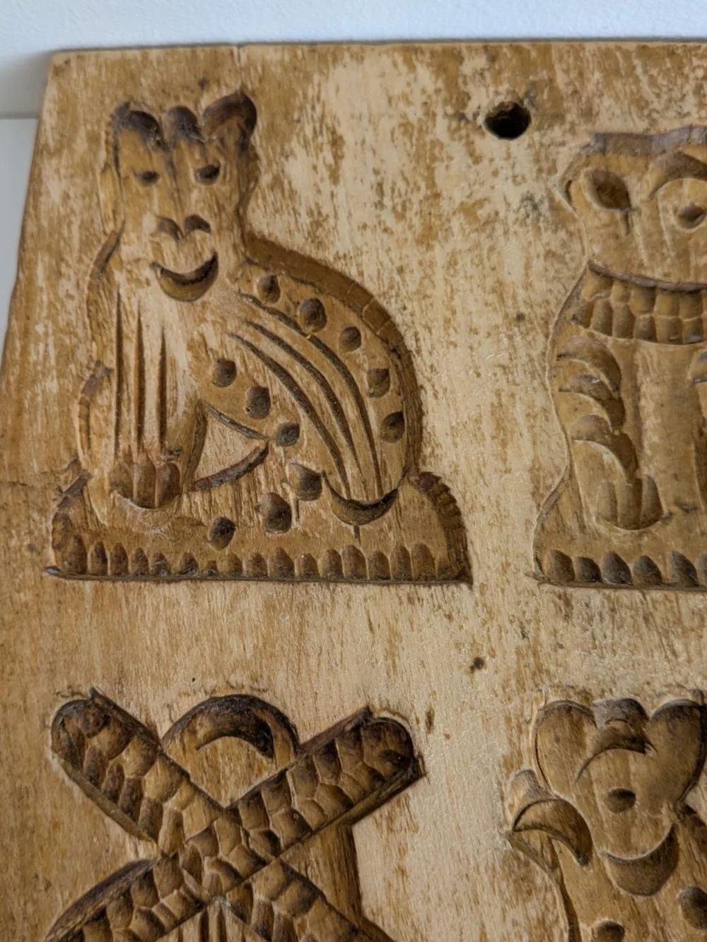 Carved wooden Dutch Cookie / Butter Mold Springerle Specula's Animal Windmill
